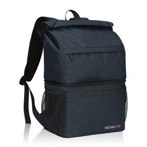New 22L 18 can Navy Veevanpro Soft Sided Double Layer Backpack Cooler